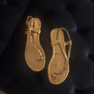 Gold Greek sandals